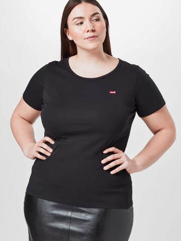 Levi's® Plus Shirt 'The Perfect Tee - 2 Pack' in Schwarz: predná strana