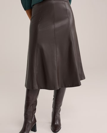 WE Fashion - Saia em castanho: frente