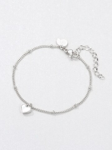 Braccialetto 'Heartbeat' di Hey Happiness in argento