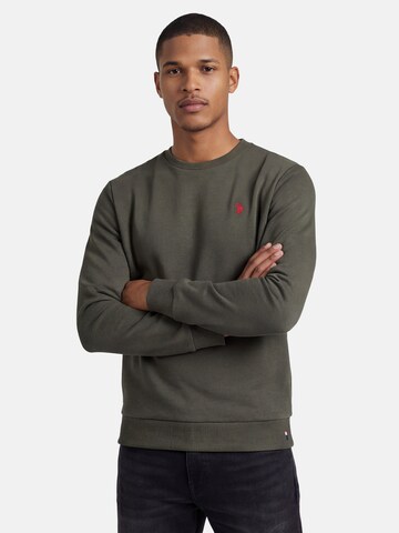 U.S. POLO ASSN. Sweatshirt in Groen: voorkant