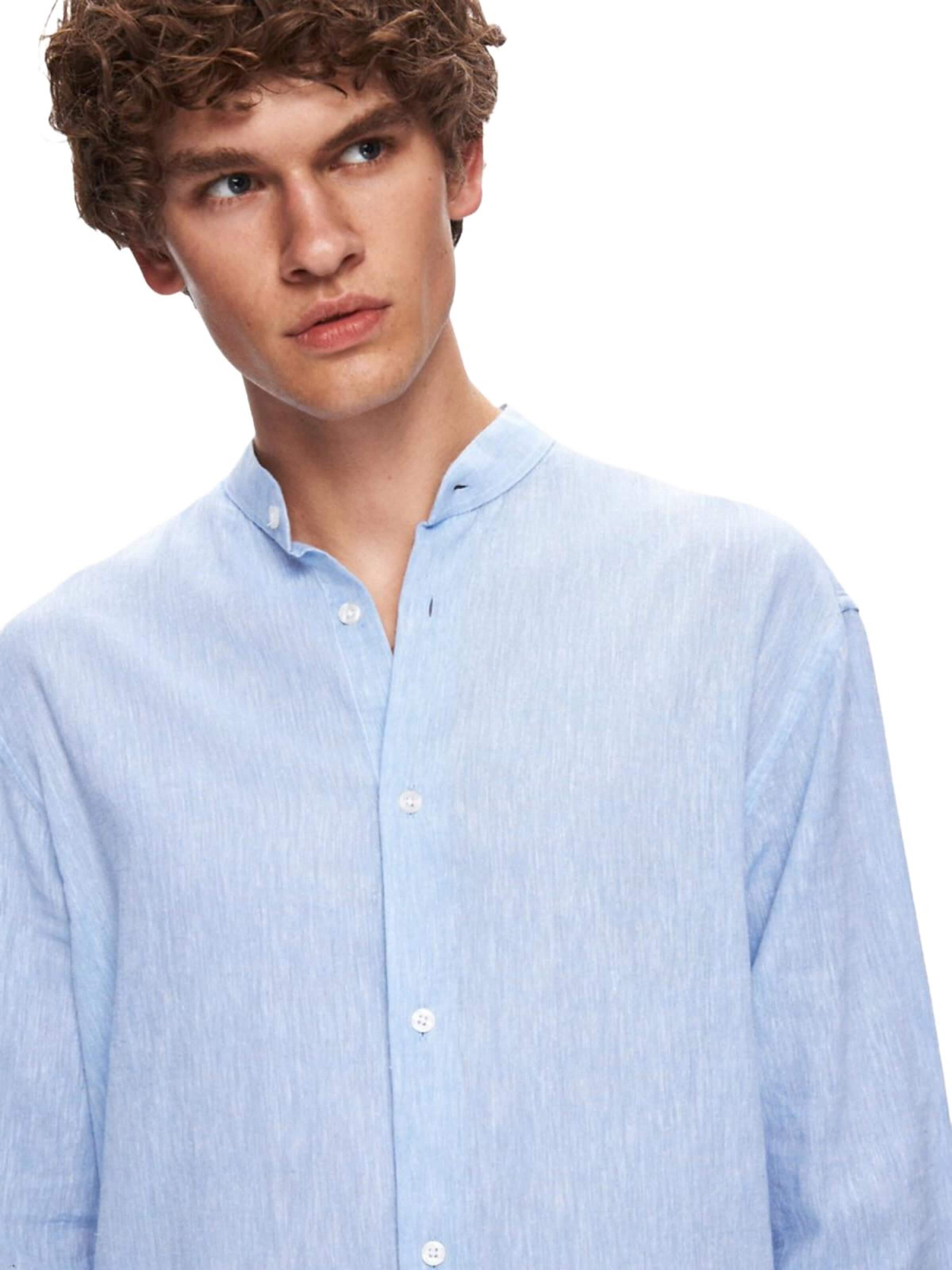 LTB Jeans - Camiseta 'Textured Shirt' en azul