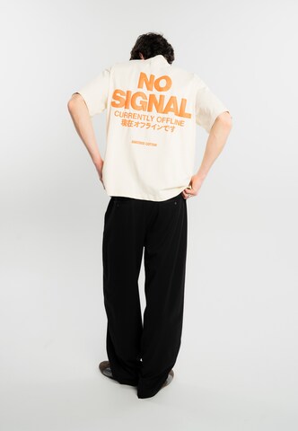 Another Cotton Lab - Camisa 'No Signal' em branco