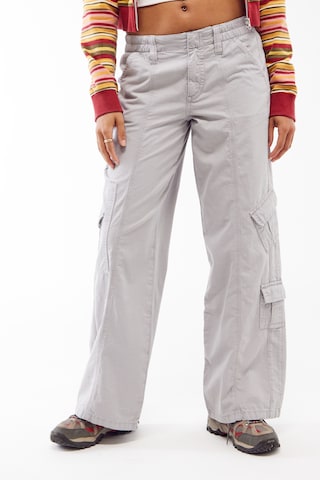 BDG Urban Outfitters - Pierna ancha Pantalón cargo en gris: frente