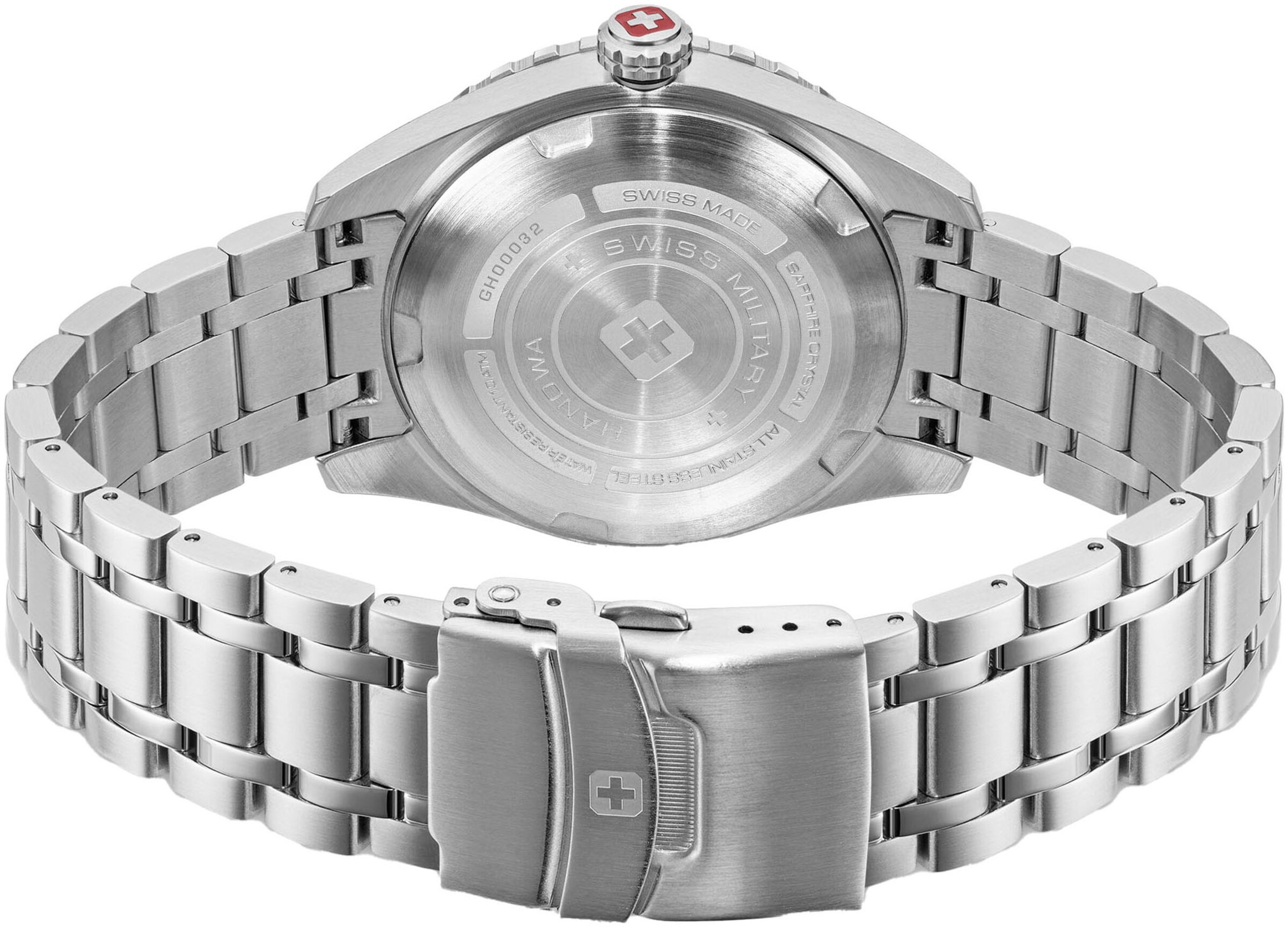 SWISS MILITARY HANOWA Analoog horloge 'Hanowa' in Zilver