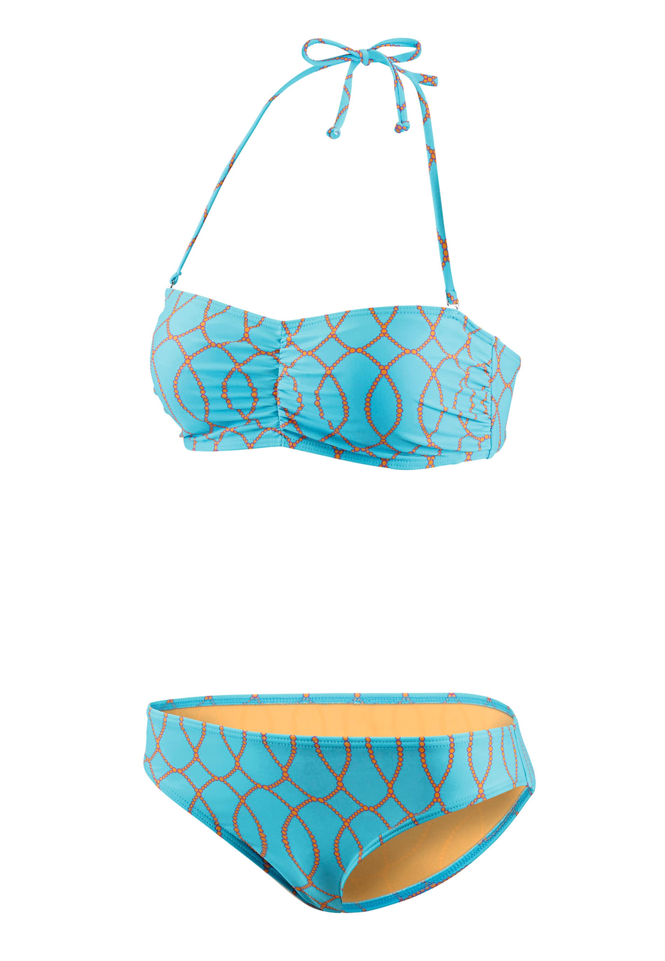 BECO the world of aquasports Bustier Bikini 'Aqua Pearl' in Blau: Vorderseite