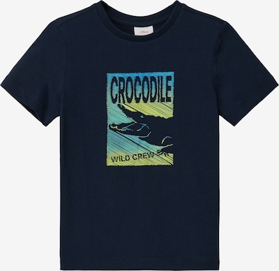 s.Oliver T-Shirt en bleu marine / aqua / citron vert, Vue avec produit