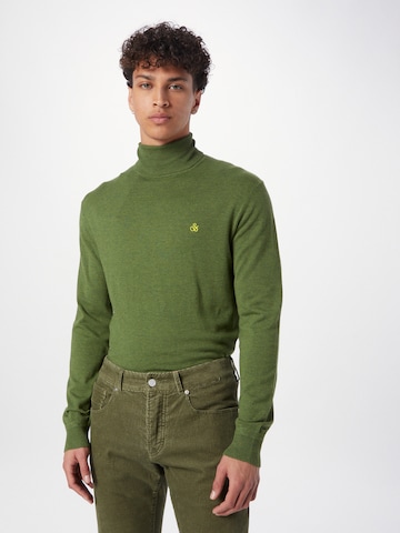 SCOTCH & SODA - Pullover 'Essentials' em verde: frente