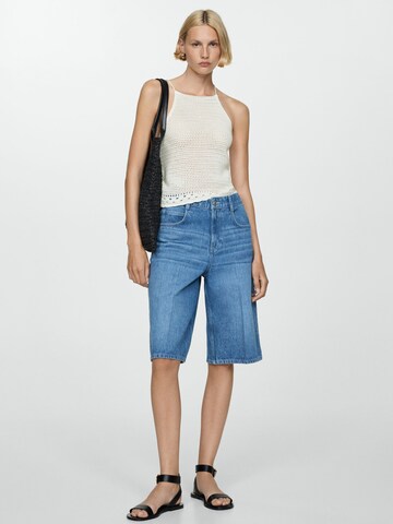MANGO Knitted top 'MORONA' in Beige