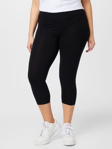 ONLY Carmakoma Skinny Leggings 'Time' in Black: front