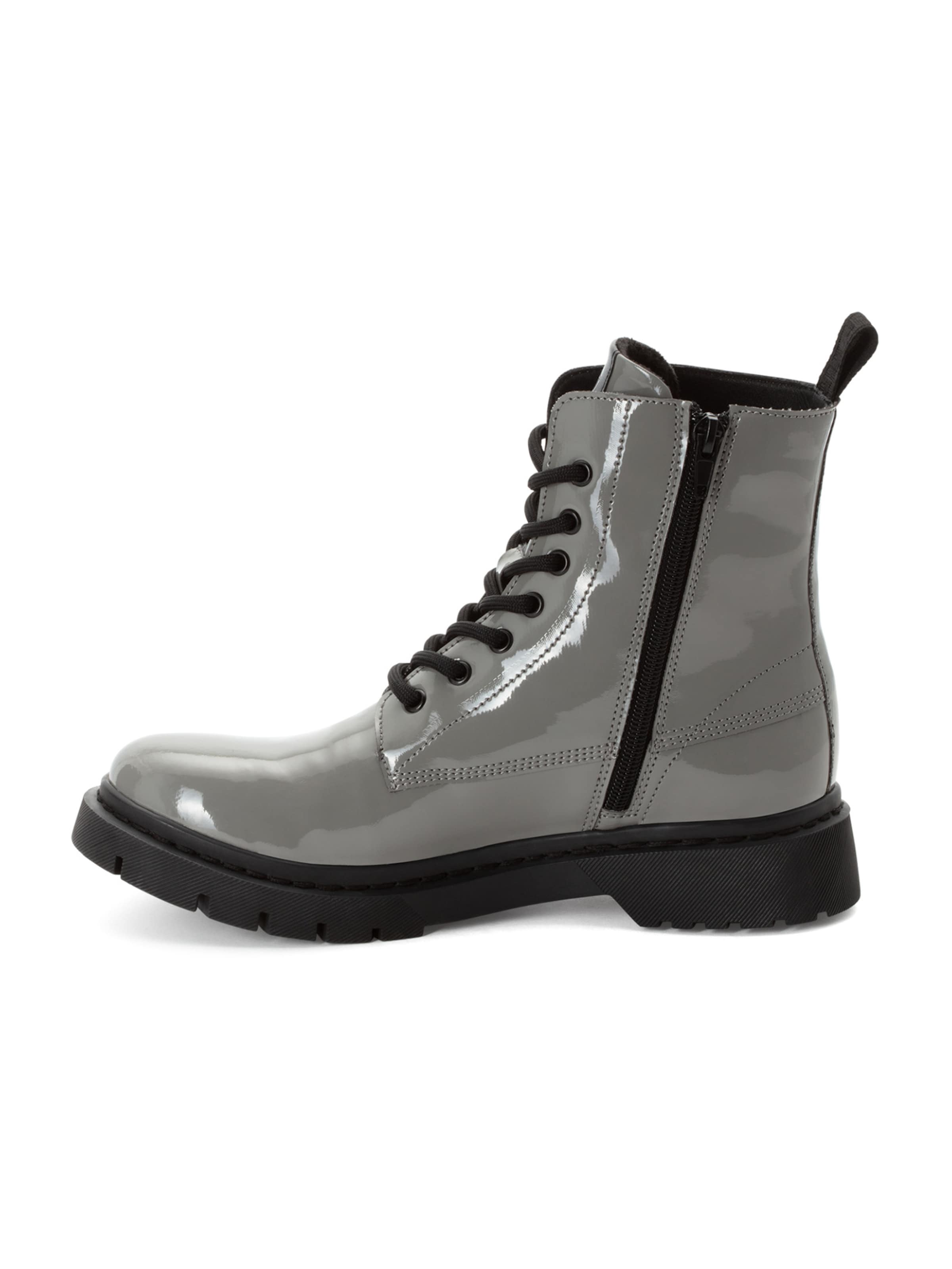 Ghete cu șireturi de la Tamaris pe gri: lateral