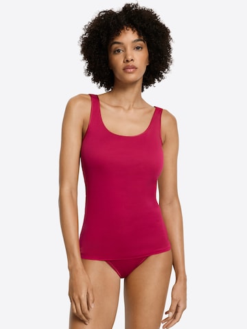 Hanro - Top ' Cotton Seamless ' em vermelho: frente