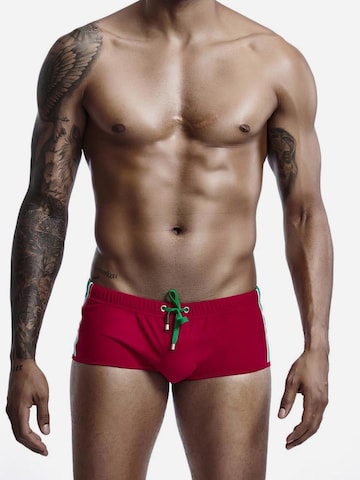SEOBEAN Swim Trunks in Red: front