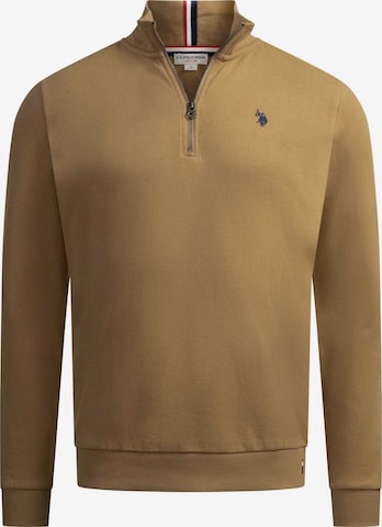 U.S. POLO ASSN. Sweatshirt in Beige: front