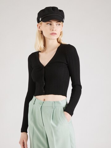 Tally Weijl Knit Cardigan in Black: front