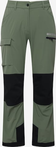 Ulla Popken Regular Athletic Pants in Green: front