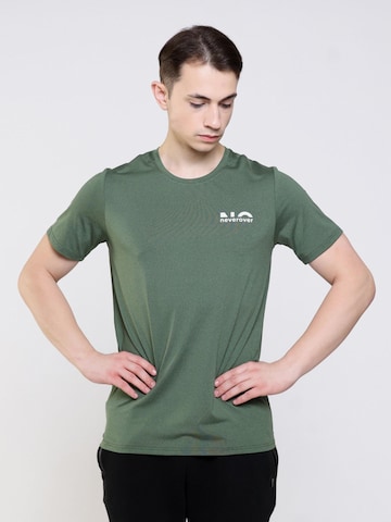 neverover Funkční tričko 'Men's Essential Elastic T-shirt' – zelená: přední strana