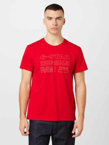 G-Star RAW Koszulka w kolorze czerwony: przód