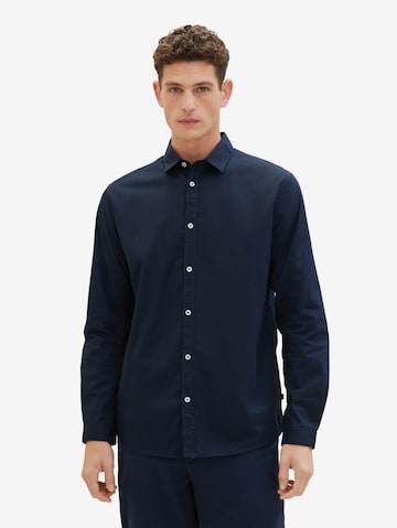 Coupe regular Chemise TOM TAILOR en bleu