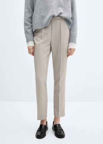 Regular Pantalon à plis 'Creta' MANGO en beige