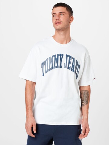 T-Shirt Tommy Jeans en blanc : devant
