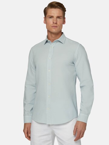 Boggi Milano Regular fit Business Shirt in Green: front