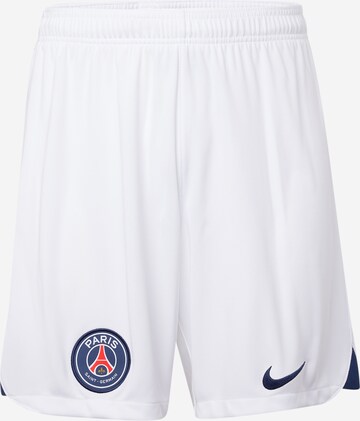 NIKE Regular Workout Pants in White: front