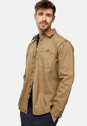 Coupe regular Chemise 'Pilou' INDICODE JEANS en marron