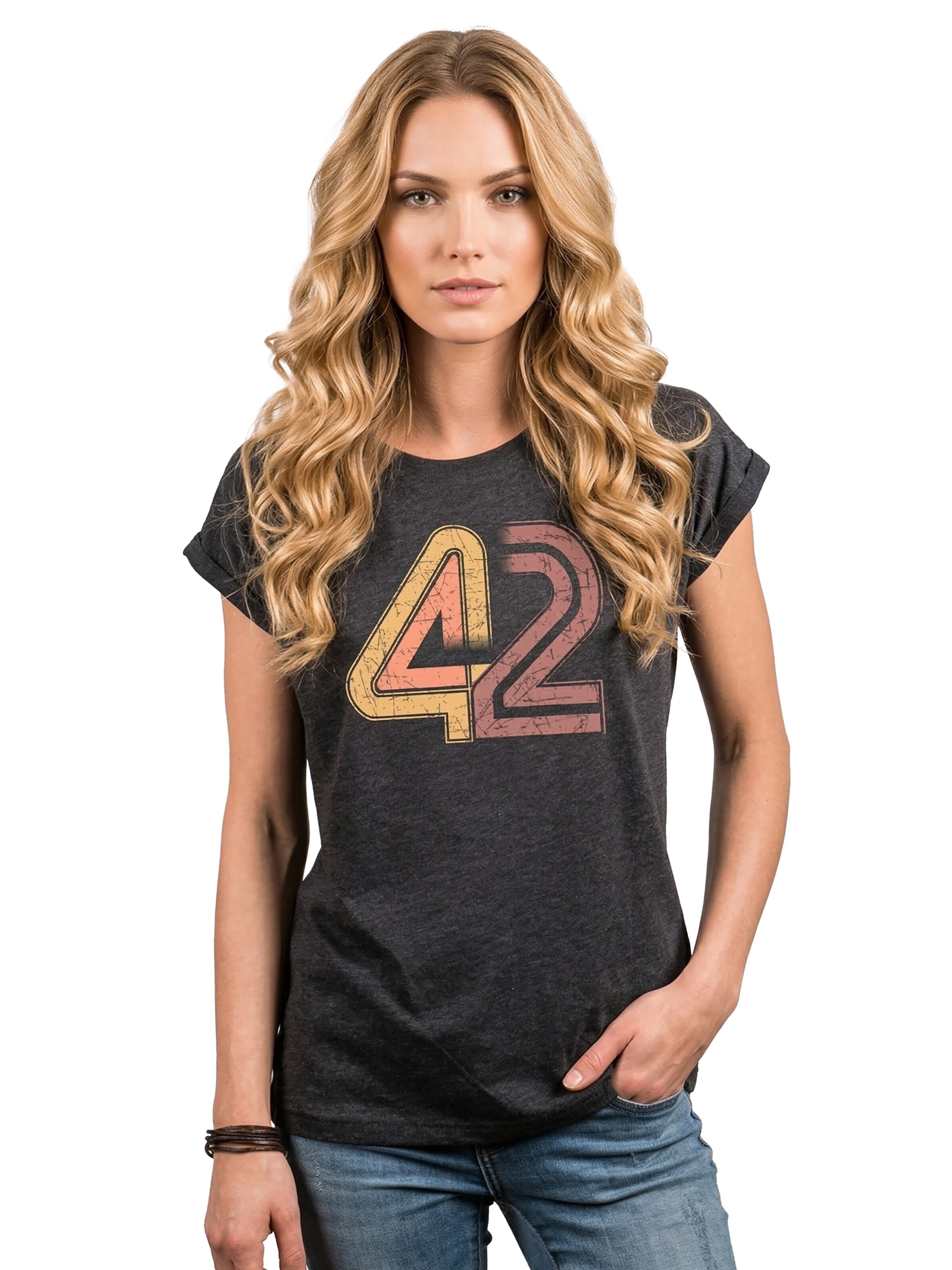 MAKAYA Shirt '42 The Answer' in Grey: front