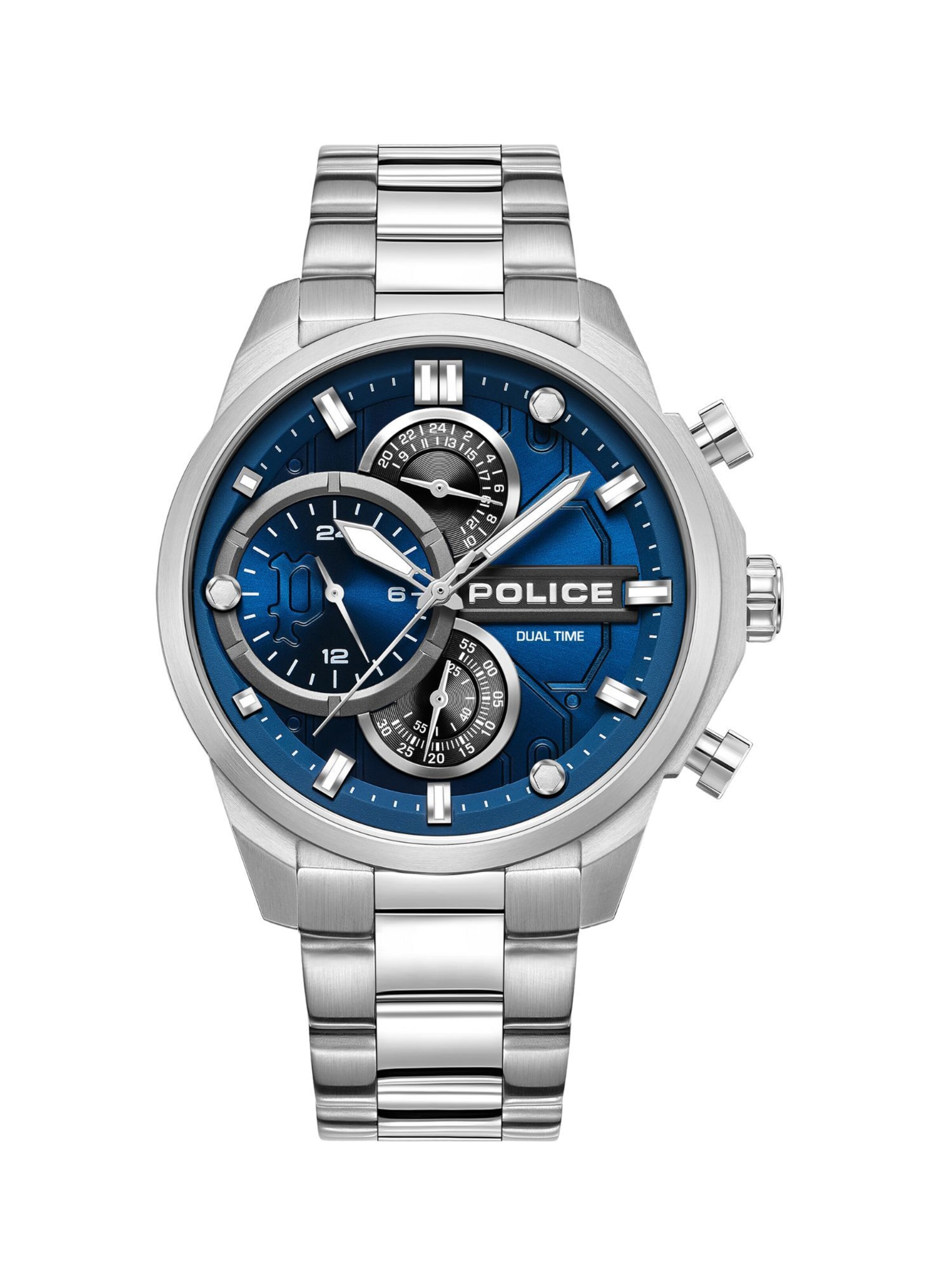 POLICE Analoog horloge ' Reactor ' in Zilver: voorkant