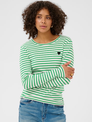 Tricou 'KALiddy' de la Kaffe pe verde: față