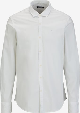 REPLAY Button Up Shirt in White: front
