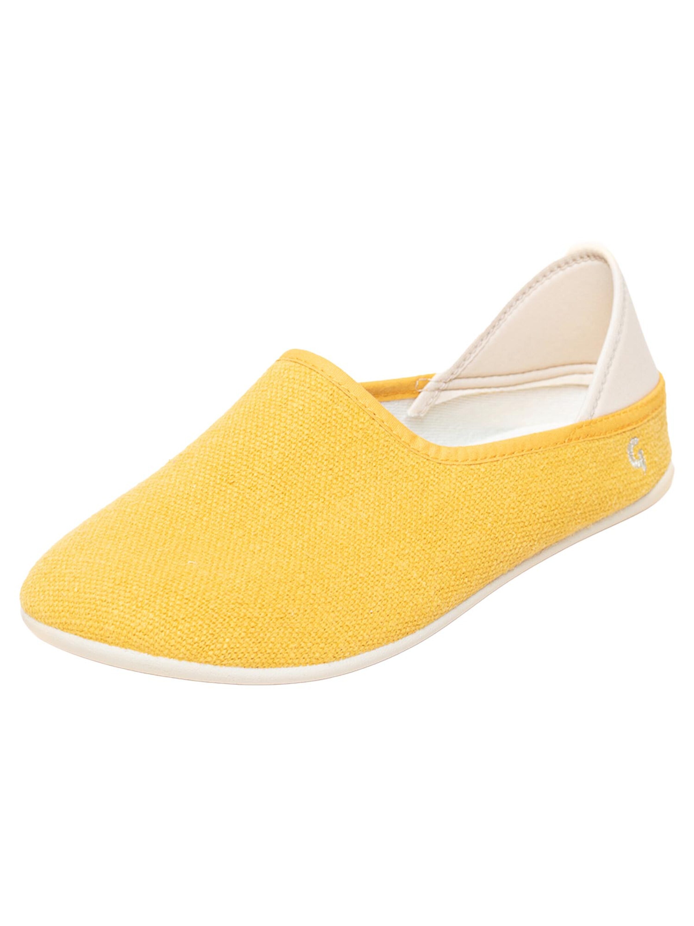 Gottstein Slipper 'Linen Slip-On' in Yellow