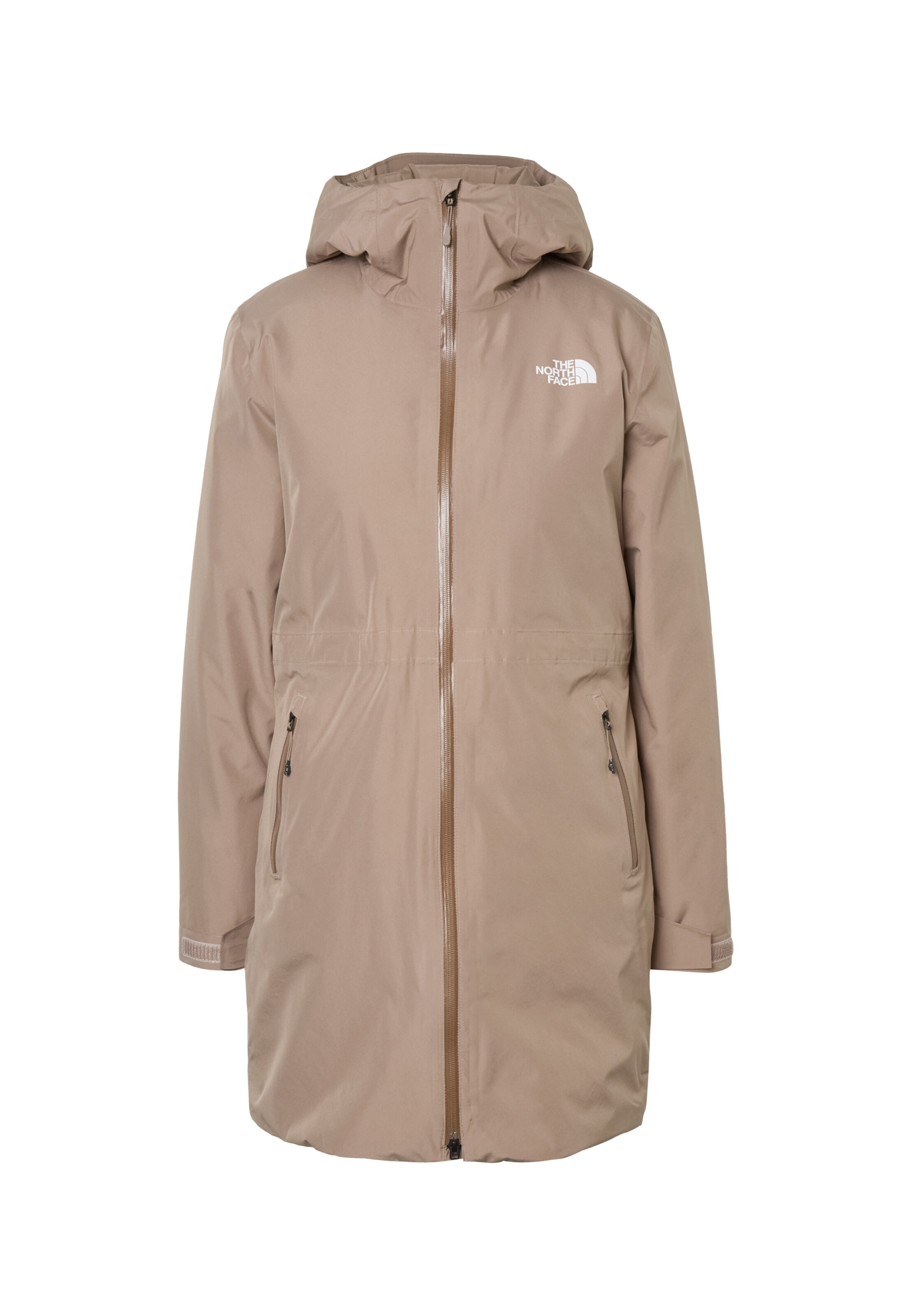 THE NORTH FACE Outdoorová bunda 'HIKESTELLER' – hnědá: přední strana