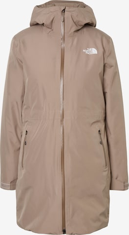 THE NORTH FACE Outdoorová bunda 'HIKESTELLER' – hnědá: přední strana