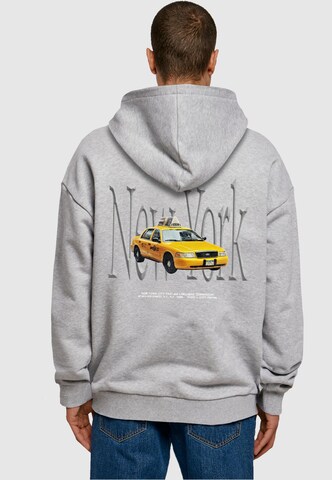 MT Upscale Sweatshirt 'NY Taxi' in Grey: front