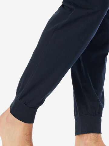 SCHIESSER Pajamas long 'Casual Essentials' in Blue