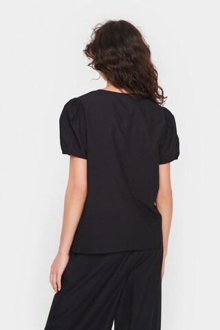 SAINT TROPEZ - Blusa 'Eamaja' em preto