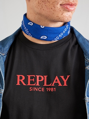 REPLAY Shirt in Zwart