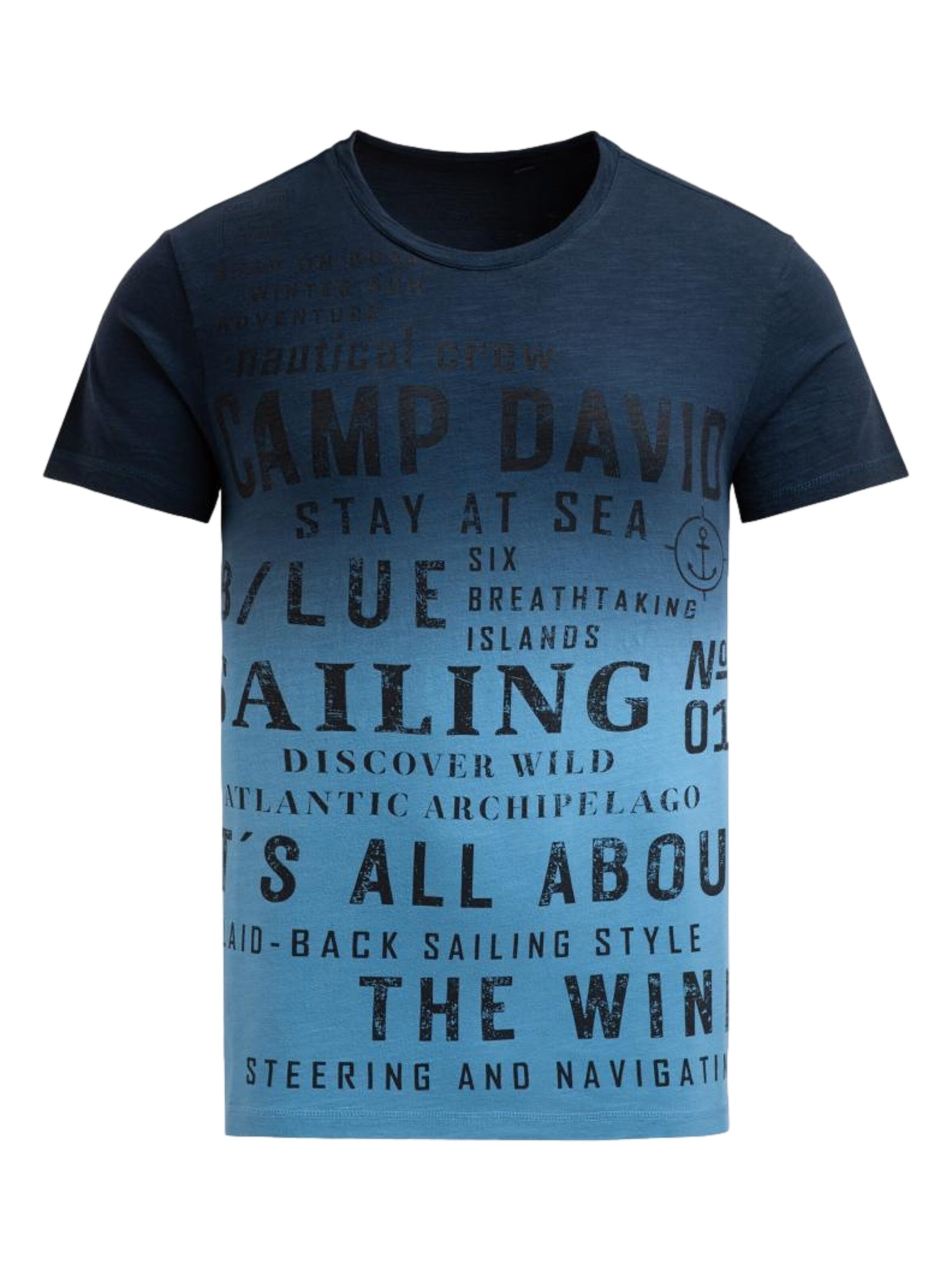 Maglietta di CAMP DAVID in blu: frontale