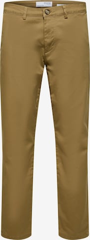 SELECTED HOMME - Slimfit Pantalón chino 'New Miles' en marrón: frente