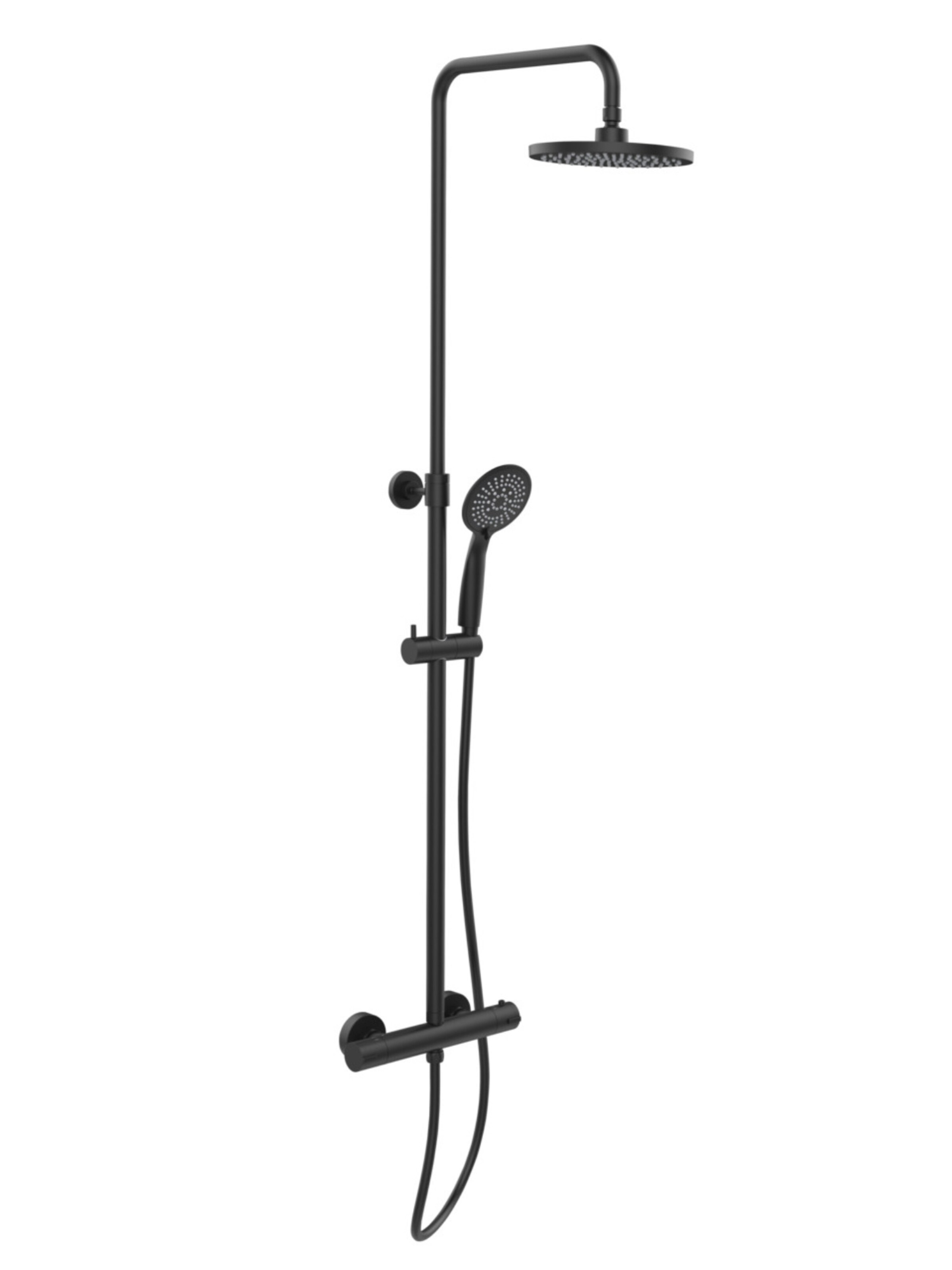 Wenko Duschsystem 'Young Eco' in Schwarz: Vorderseite