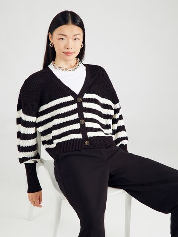 VERO MODA Gebreid vest 'VMLEA' in Zwart: voorkant