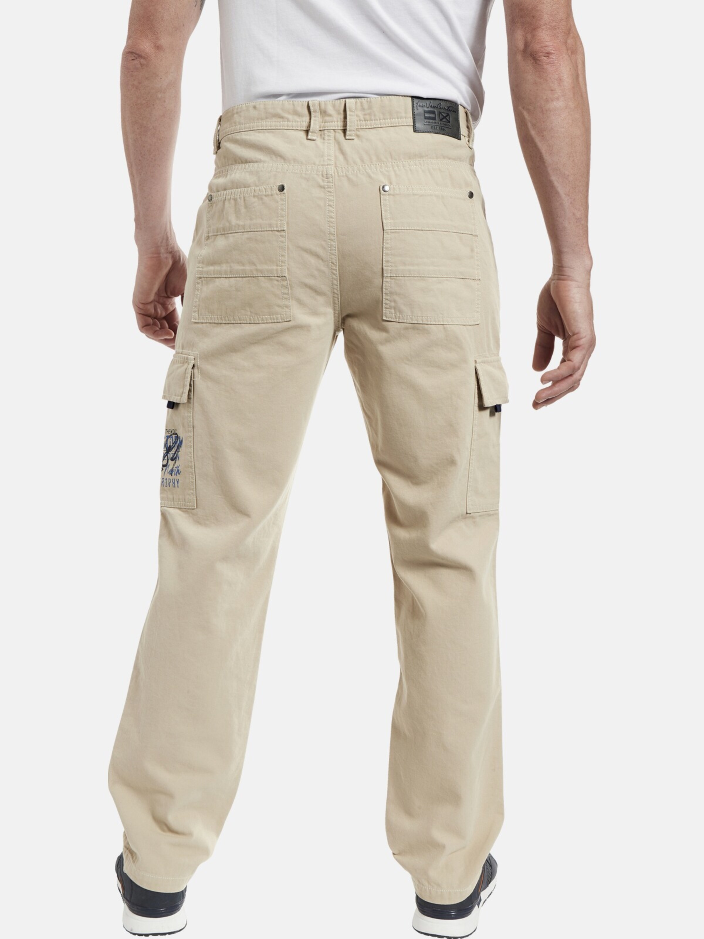 Jan Vanderstorm Regular Cargo Pants 'Macha' in Beige