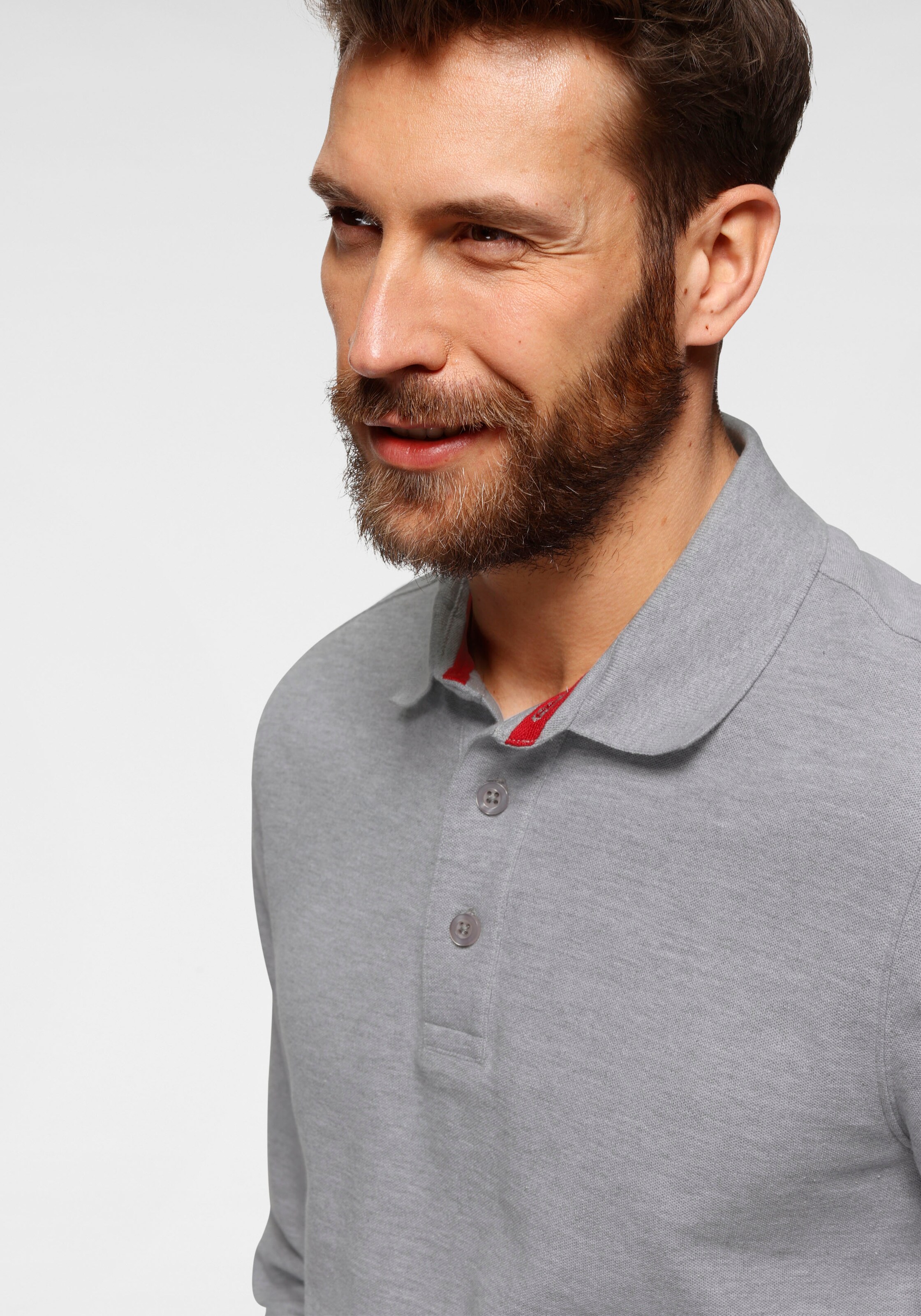 Männer Große Größen OTTO products Poloshirt in Hellgrau, Graumeliert - FX98539 Männer Große Größen OTTO products Poloshirt in Hellgrau, Graumeliert - FX98539
