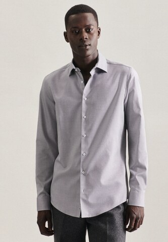 Coupe slim Chemise business SEIDENSTICKER en gris : devant