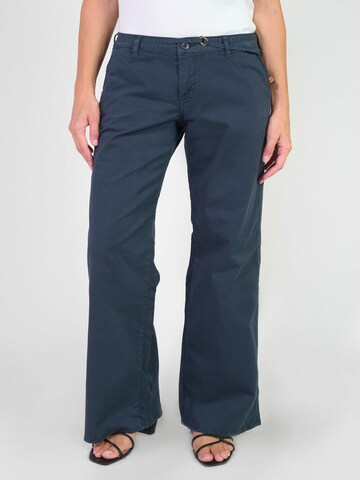 Le Temps Des Cerises Wide leg Chino 'Tahis' in Blauw: voorkant