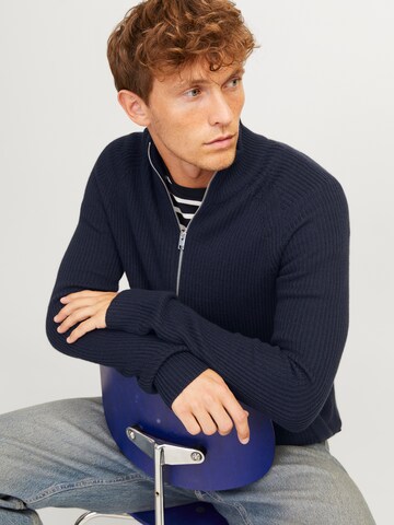 JACK & JONES Strickjacke 'JJPannel' in Blau