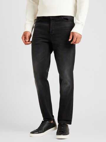 HUGO Tapered Jeans '634' in Zwart: voorkant