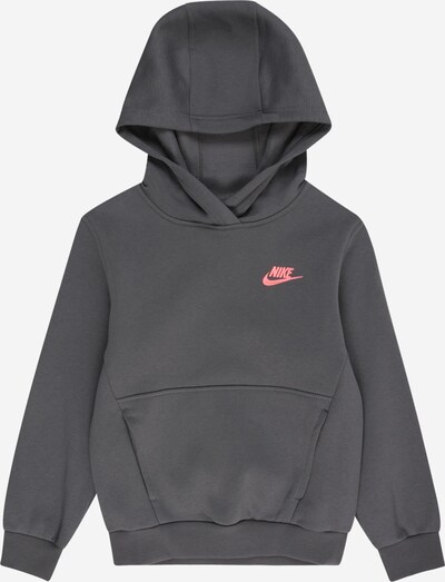 Megztinis be užsegimo 'Club Fleece' iš Nike Sportswear, spalva – tamsiai pilka / rožių spalva, Prekių apžvalga