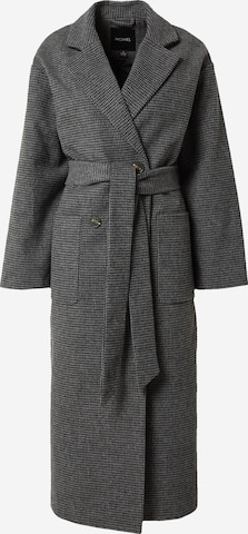 Monki Between-Seasons Coat in Grey: front